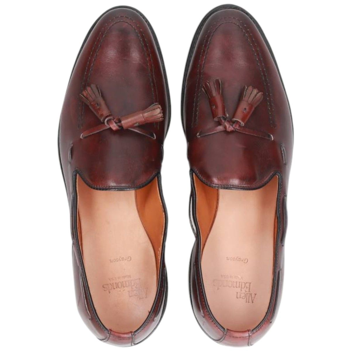  古着 アレンエドモンズ ALLEN EDMONDS GRAYSON タッセルローファー 9 1 2 B メンズ27 5 cm相当 saa 014568 デッキシューズ 靴