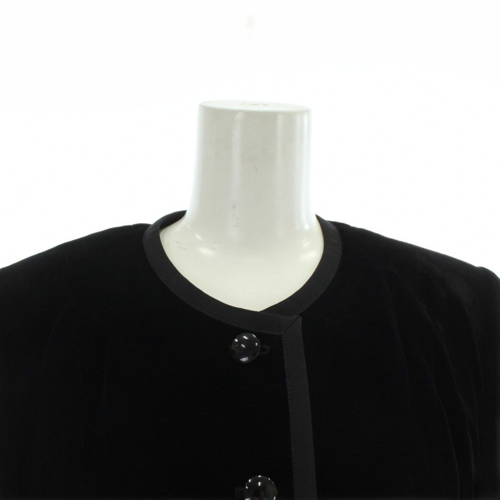 ジバンシィ GIVENCHY NOUVELLE BOUTIQUE ノーカラージャケット ベロア