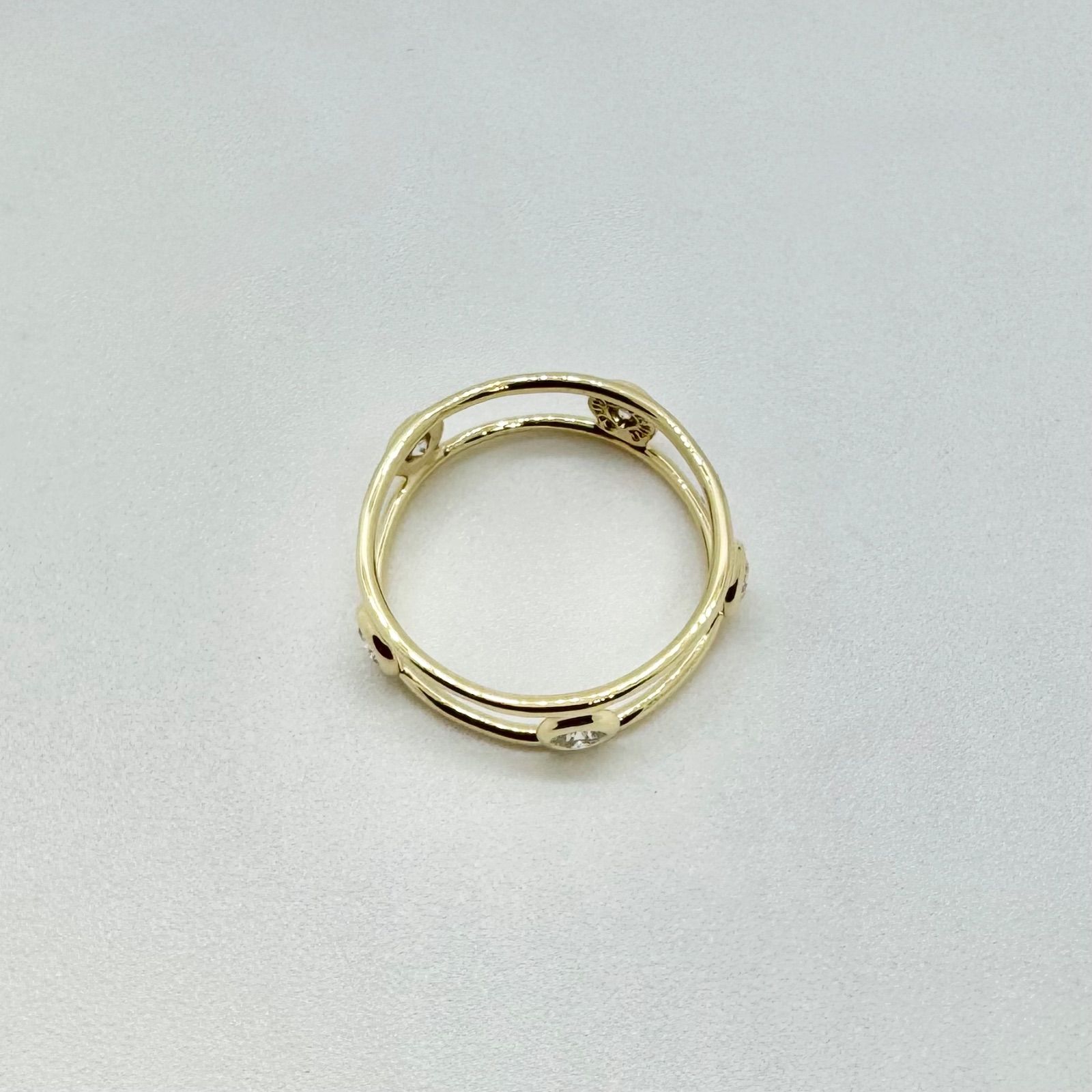 Tiffany &Co. AU750 ダブルフープ ダイヤ リング バイザヤード エルサ