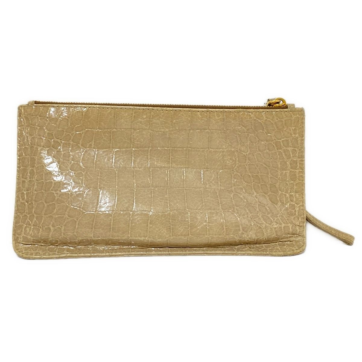 miumiu ミュウミュウ ポーチ - ベージュ 型押し加工 レザー