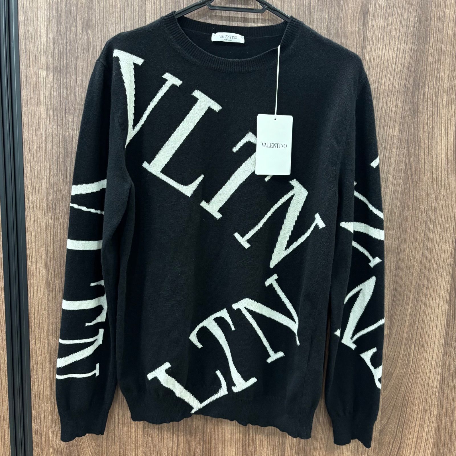 Valentino ヴァレンティノ ロゴ ニット セーター ブラック M