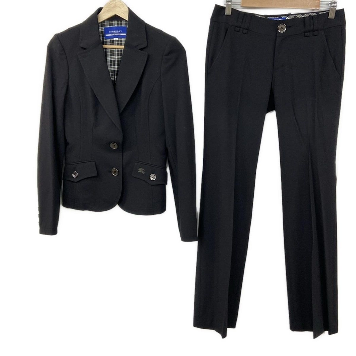 Burberry Blue Label バーバリーブルーレーベル レディースパンツスーツ レディース 黒 肩パッド