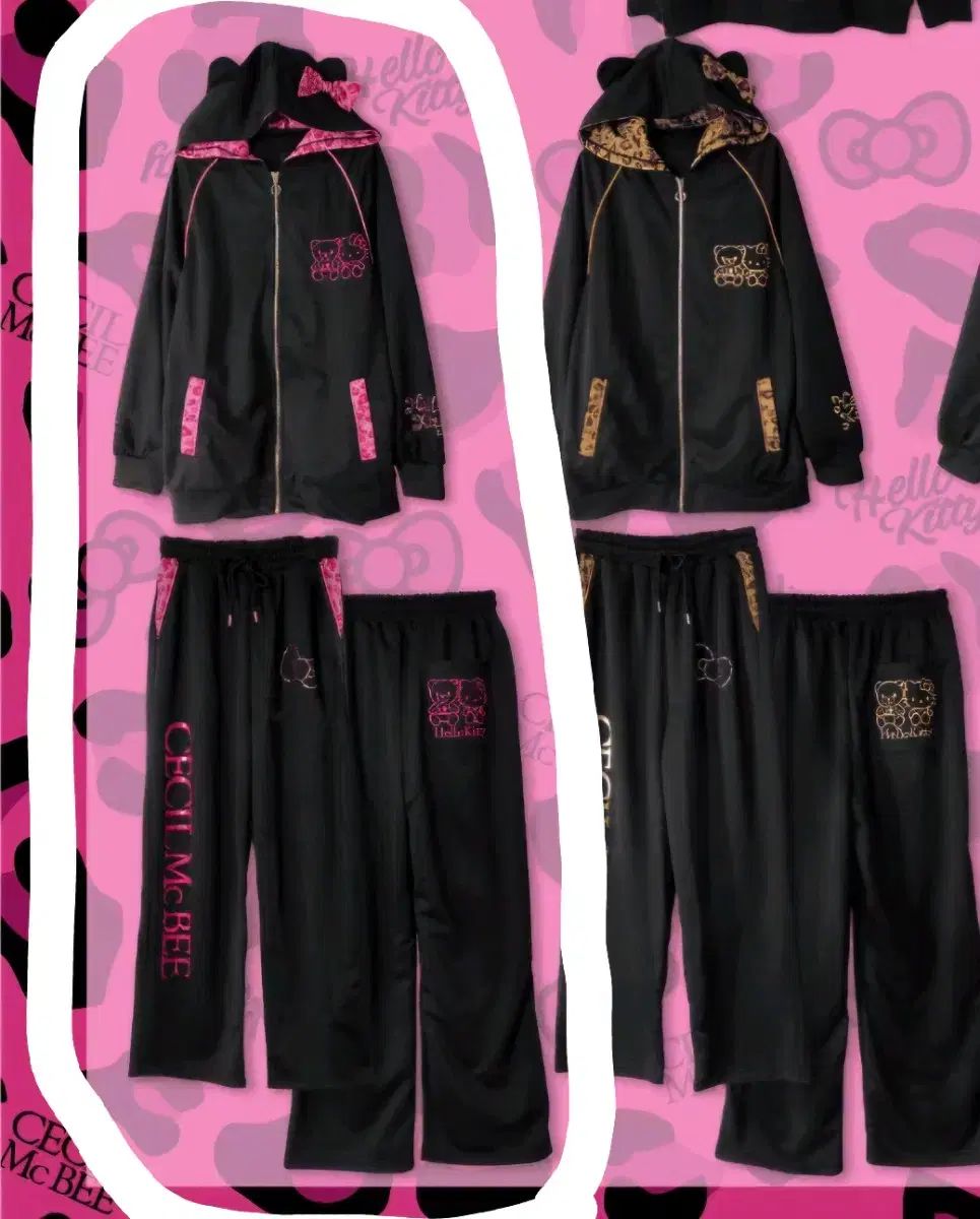 CECIL McBEE セシルマクビー ハローキティ 50周年 ピンク レオパード コラボ ドン キホーテ ジャージ セット