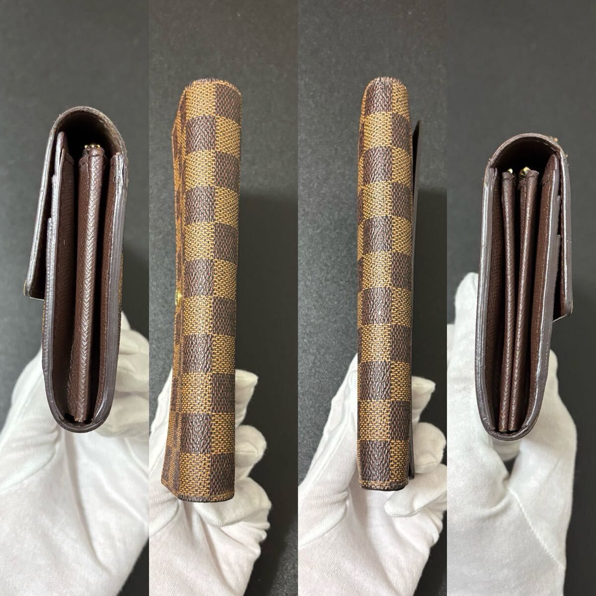 s57 ポルトフォイユ サラ 旧型 ダミエ エベヌ ブラウン Louis Vuitton