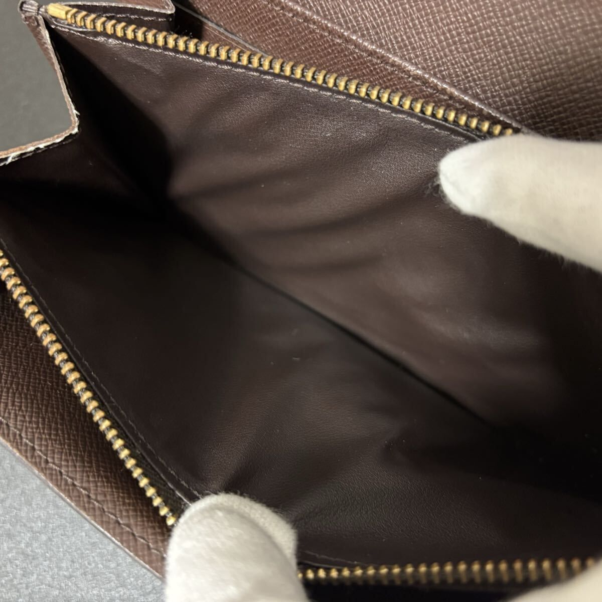 s57 ポルトフォイユ サラ 旧型 ダミエ エベヌ ブラウン Louis Vuitton