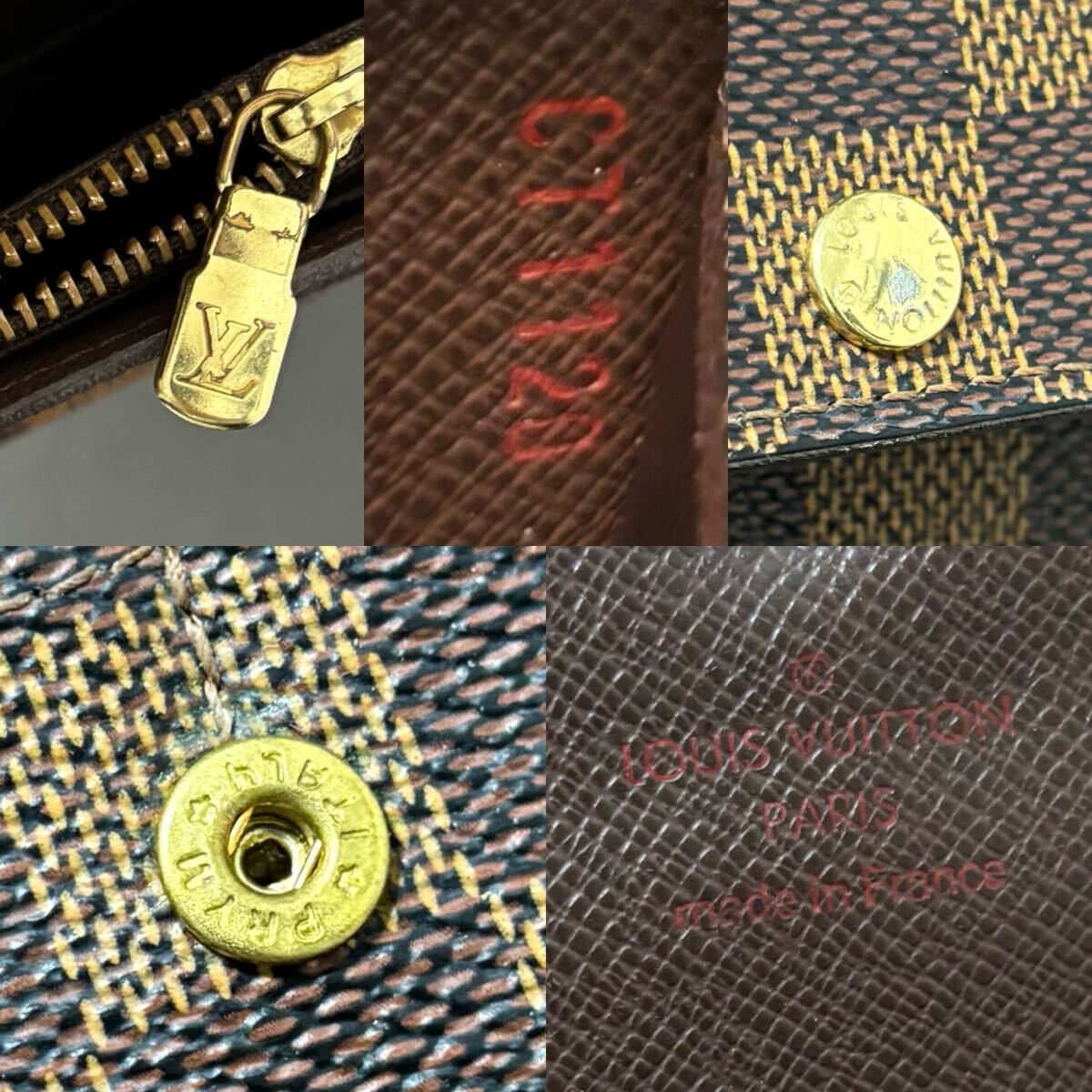 s57 ポルトフォイユ サラ 旧型 ダミエ エベヌ ブラウン Louis Vuitton