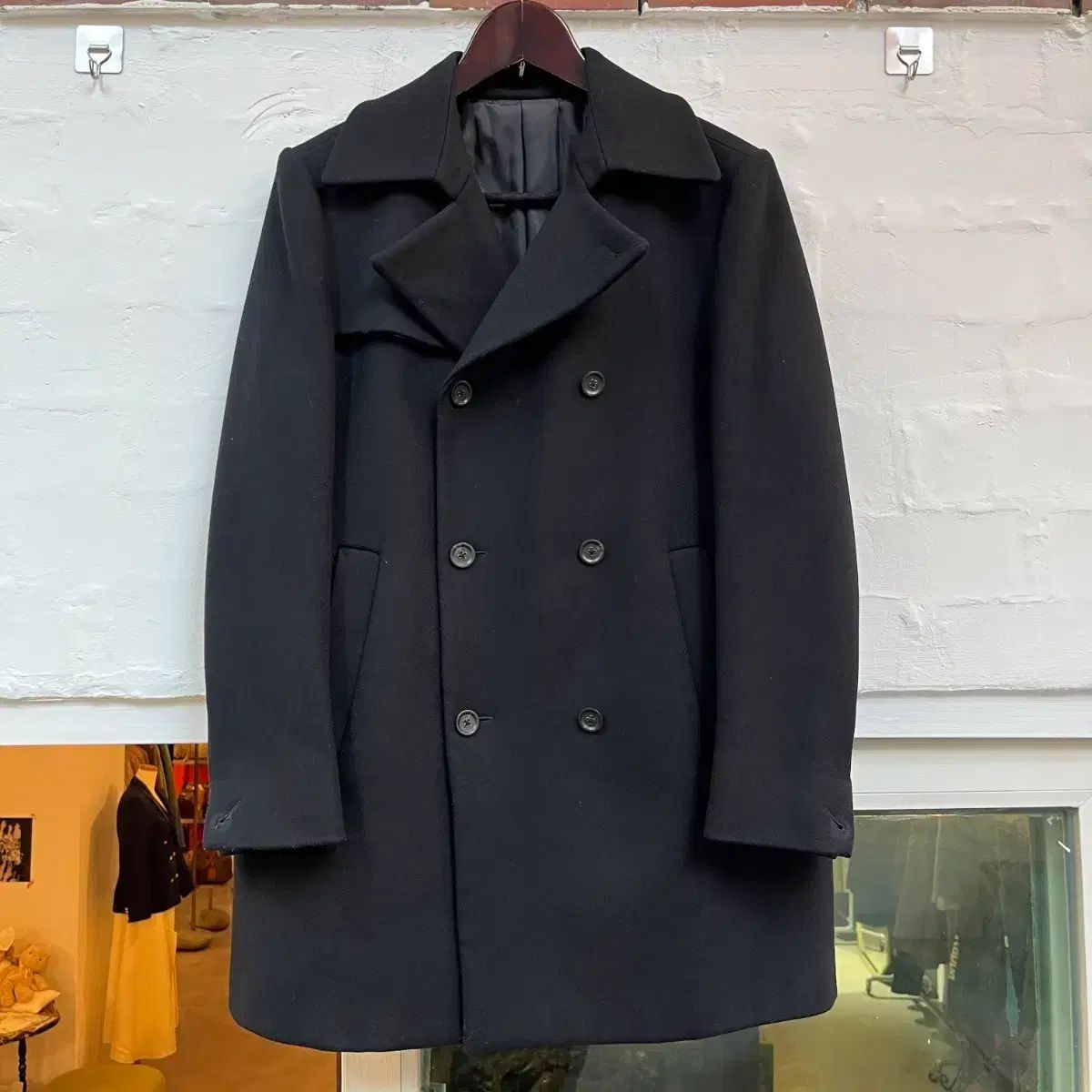 Theoryヴァージンウールカシミアブレンドピーコート Men M