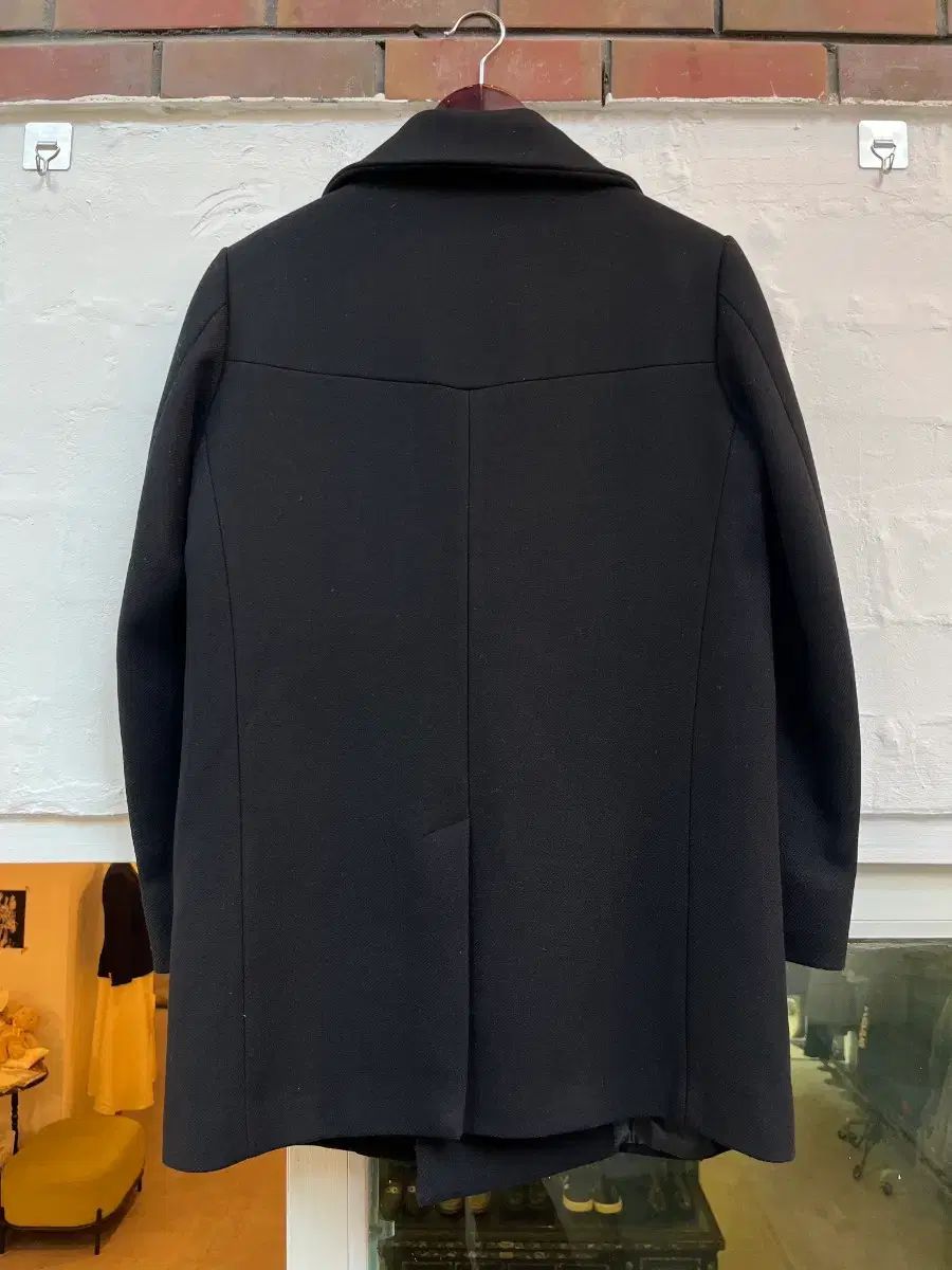 Theoryヴァージンウールカシミアブレンドピーコート Men M チェスターコート ジャケット アウター メンズ