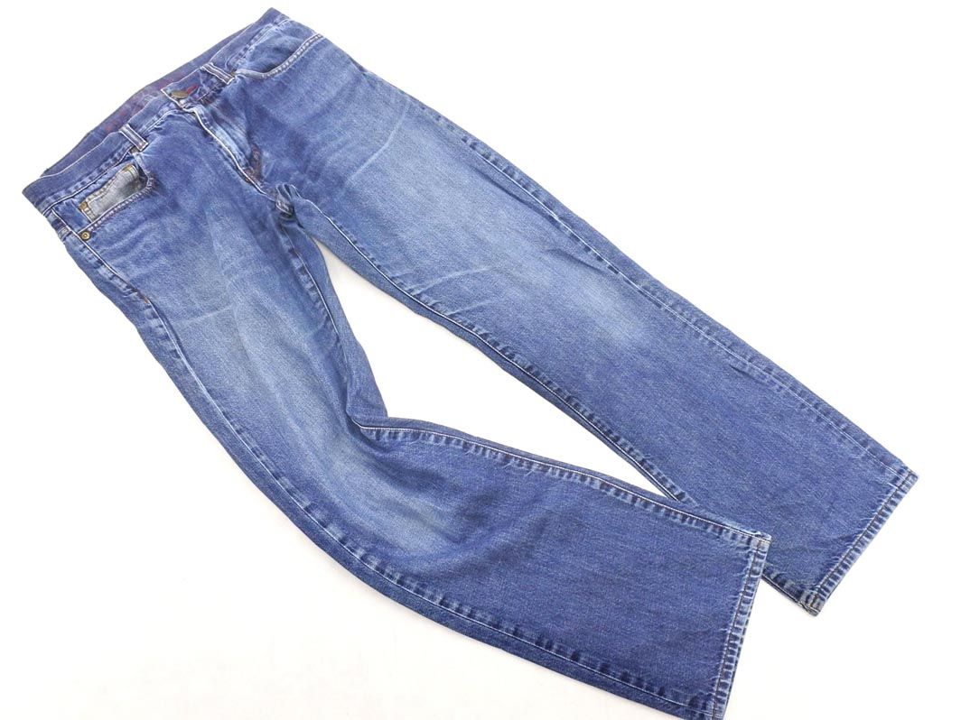 格安，定番人気 BLACK LABEL CRESTBRIDGE ブラックレーベル クレストブリッジ USED加工 デニムパンツ size79/青 ■■ メンズ その他
