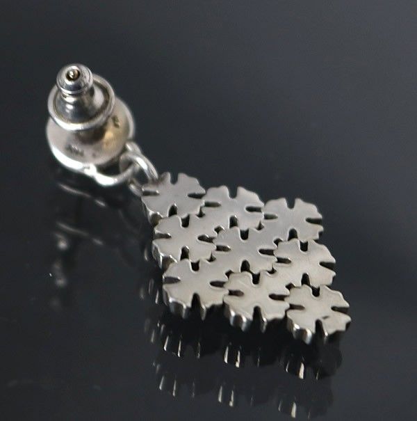 CHROME HEARTS クロムハーツ チェーンメイル ドロップ ピアス メンズ シルバー SV 925 101106