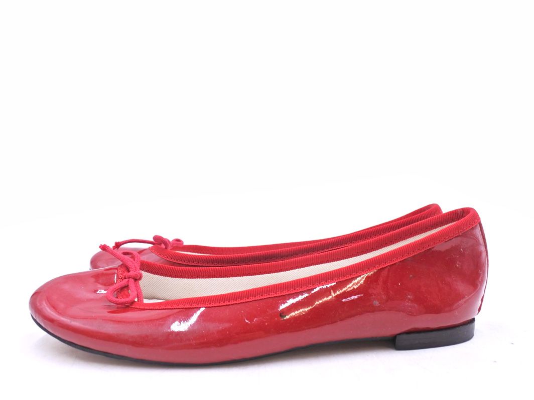 repetto レペット リボン バレエ シューズ size38（24.0cm）/赤