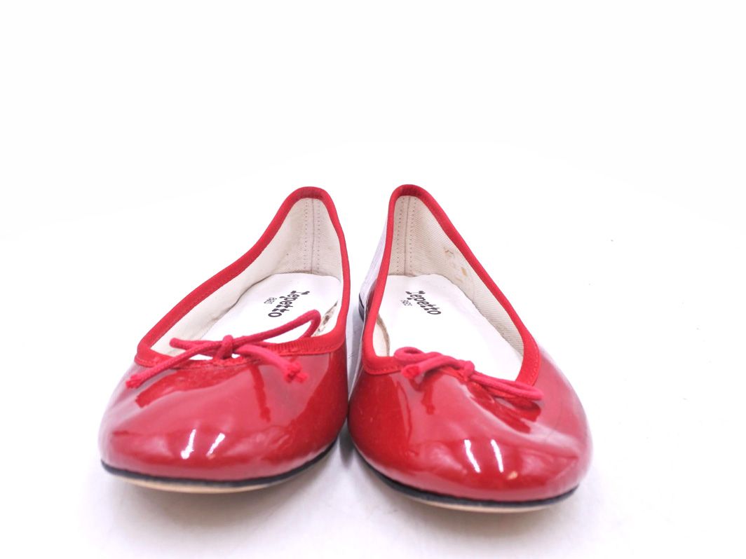 repetto レペット リボン バレエ シューズ size38（24.0cm）/赤
