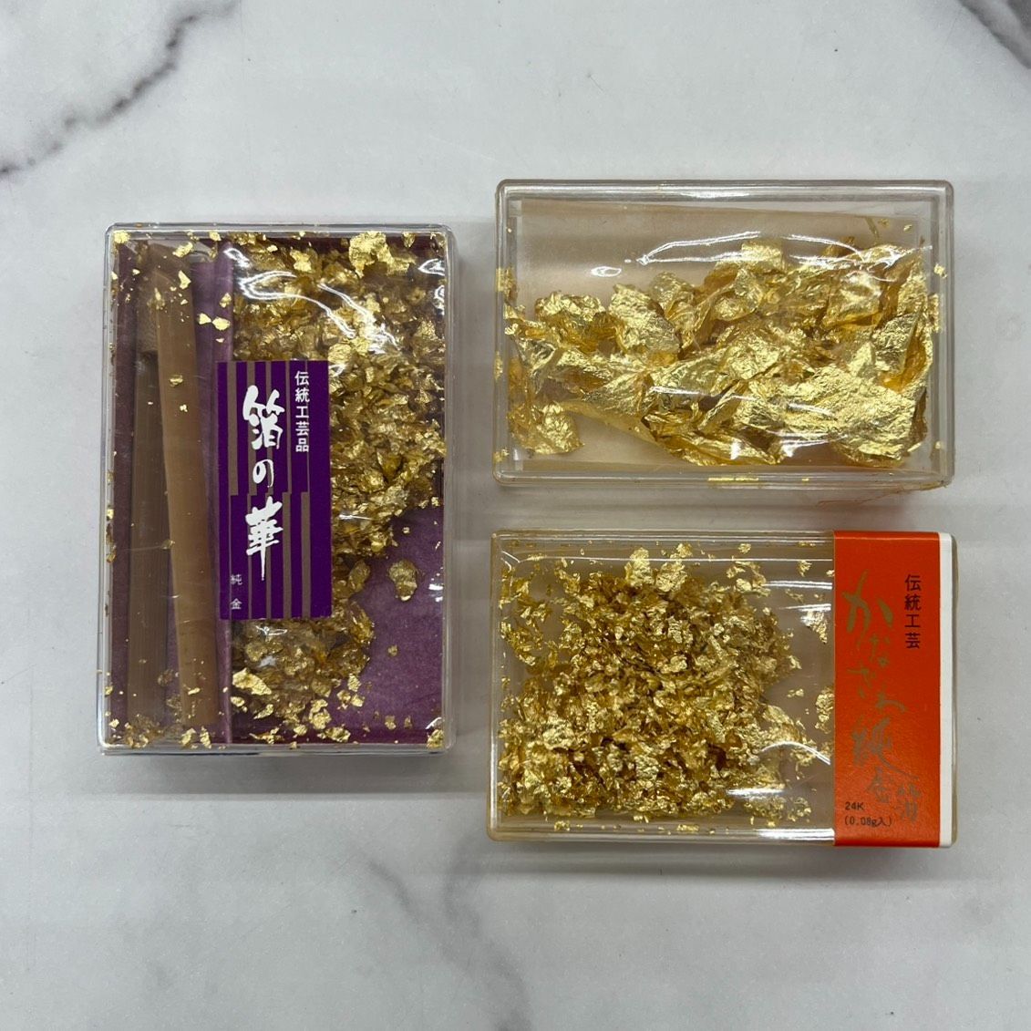 伝統工芸品 純金箔 透明ケース入り 3点セット - メルカリ