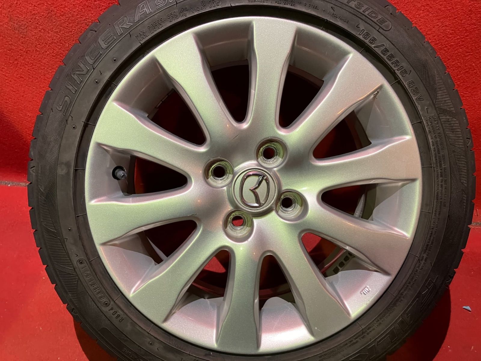  サマータイヤホイールセット 185 55 R 15 FALKEN SN 832 x 6 0 45 100 4 H マツダ ベリーサ 4本SET 15インチ タイヤ ホイールセット