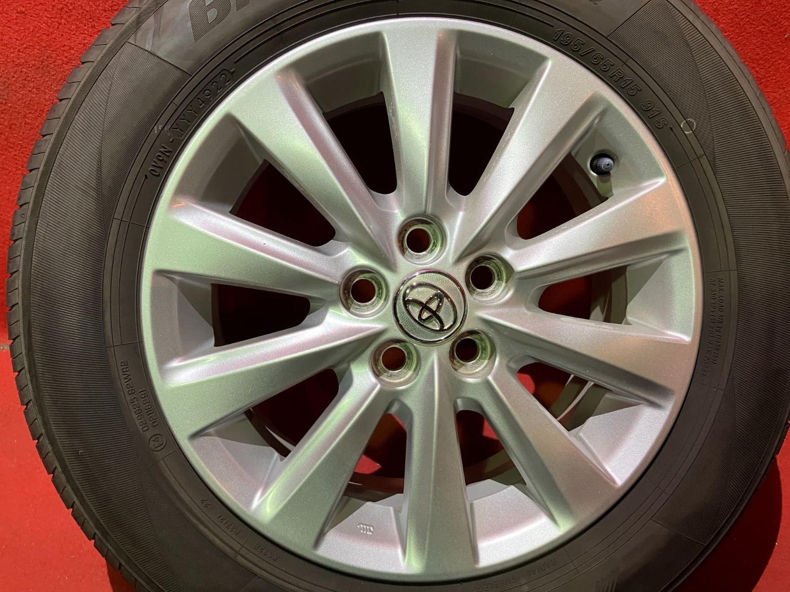  サマータイヤホイールセット 195 65 R 15 ES 32 x 6 0 45 100 5 H トヨタ ウィッシュ 4本SET 15インチ タイヤ ホイールセット