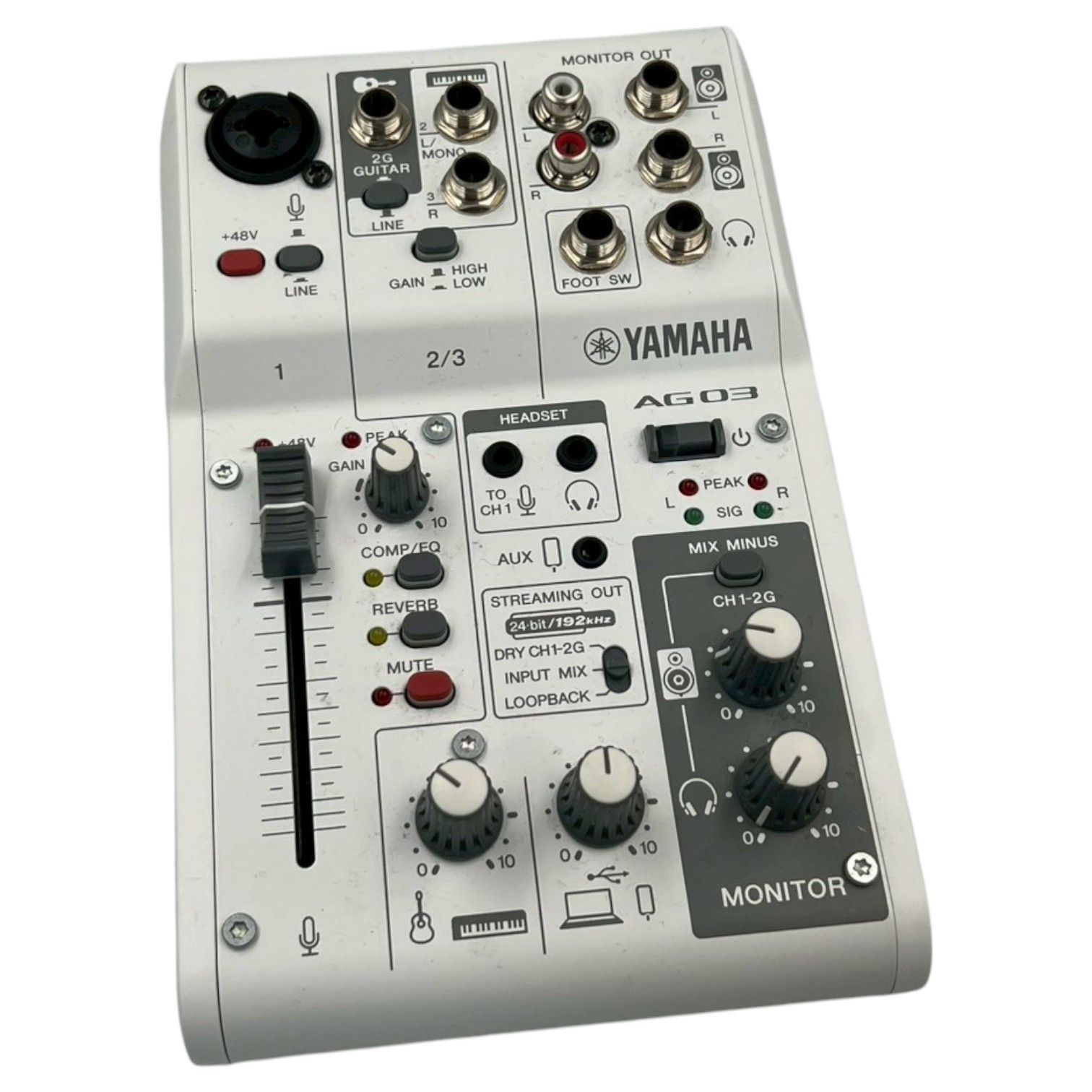 YAMAHA AG 03 LIVE MIXER USB 2 0 Type C ライブ ストリーミング ミキサー