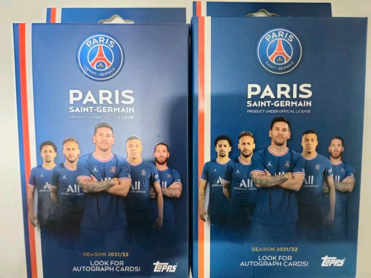 TOPPS 2021 2025 シーズン パリ サンジェルマンFC チーム カード 2箱