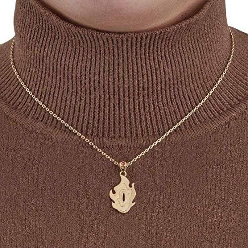 鬼滅の刃 日輪刀 鍔 つば ネックレス 炎柱 煉獄杏寿郎