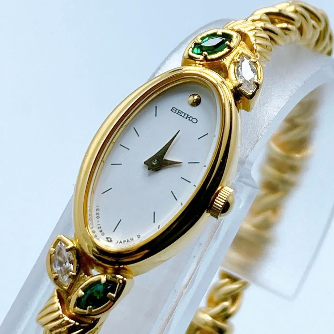 586 セイコー 1E20-6190 オーバル ゴールド ブレス 腕時計 希少 - メルカリ