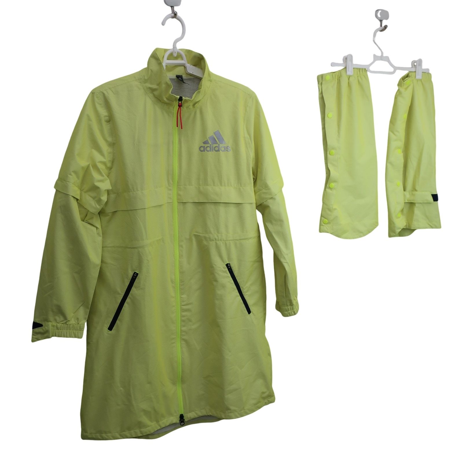 美品】adidas(アディダス) レインワンピース&レッグカバーセット 黄色