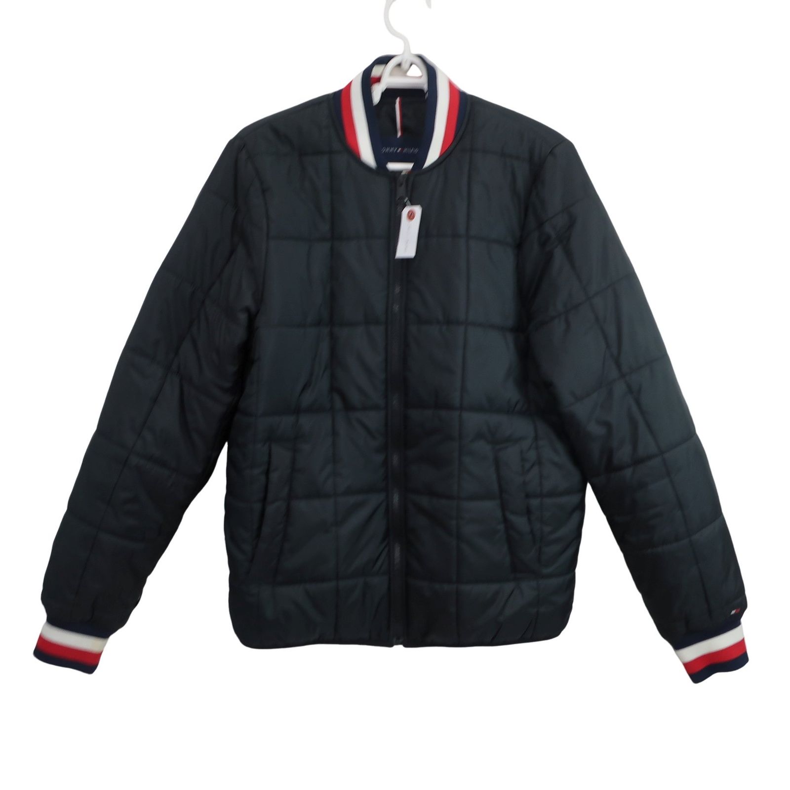美品】TOMMY HILFIGER(トミーヒルフィガー) ダウンブルゾン 黒 メンズ 