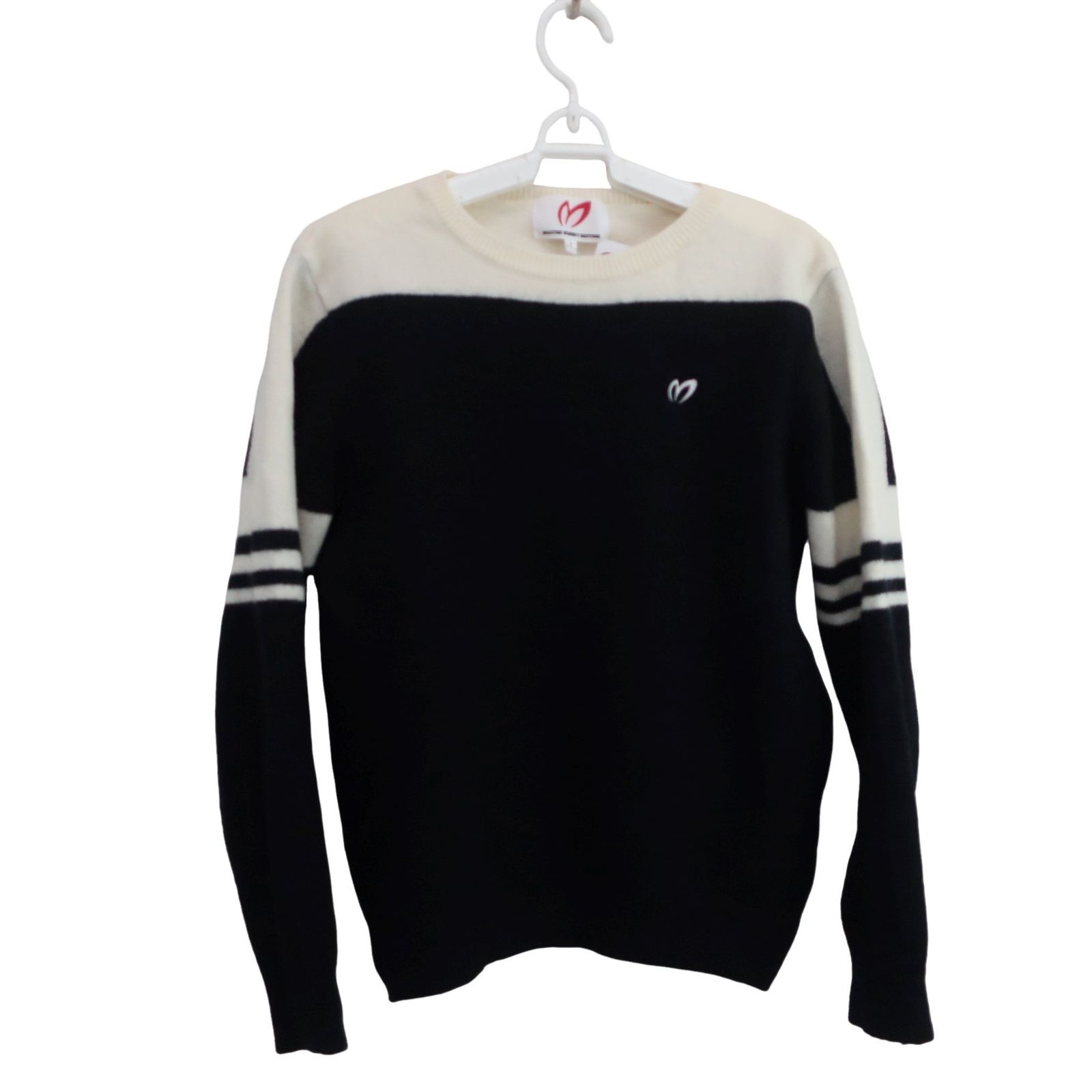 マスターバニーエディション 長袖 ニット セーター 5 ホワイト ロゴ柄