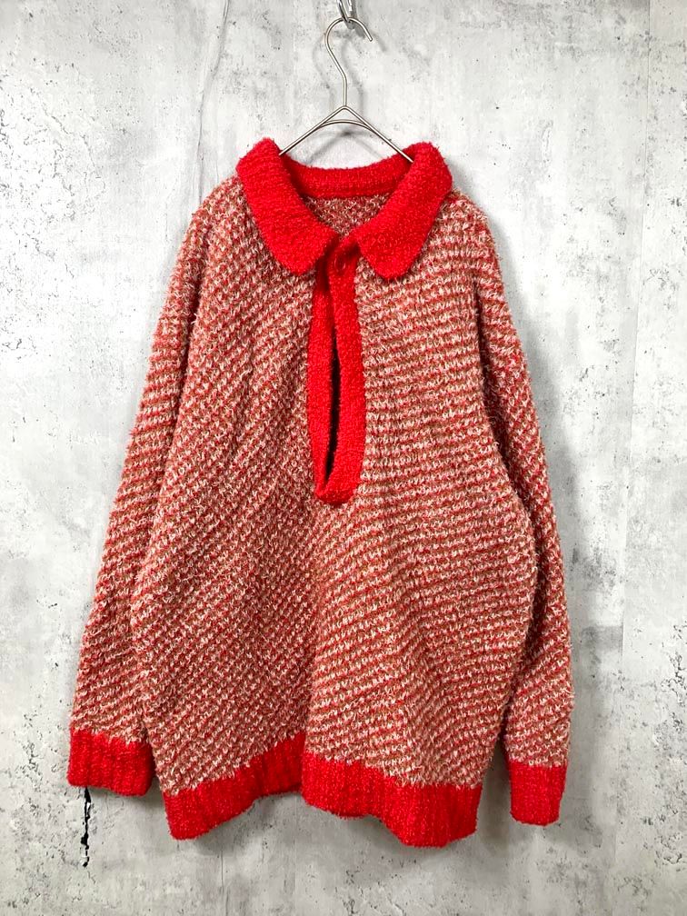 Ameri VINTAGE アメリヴィンテージ 02320191000 定価15000円 MIX FEATHER SKIPPER KNIT TOP ニット セーター sizeF/赤 ◇■◎レディース