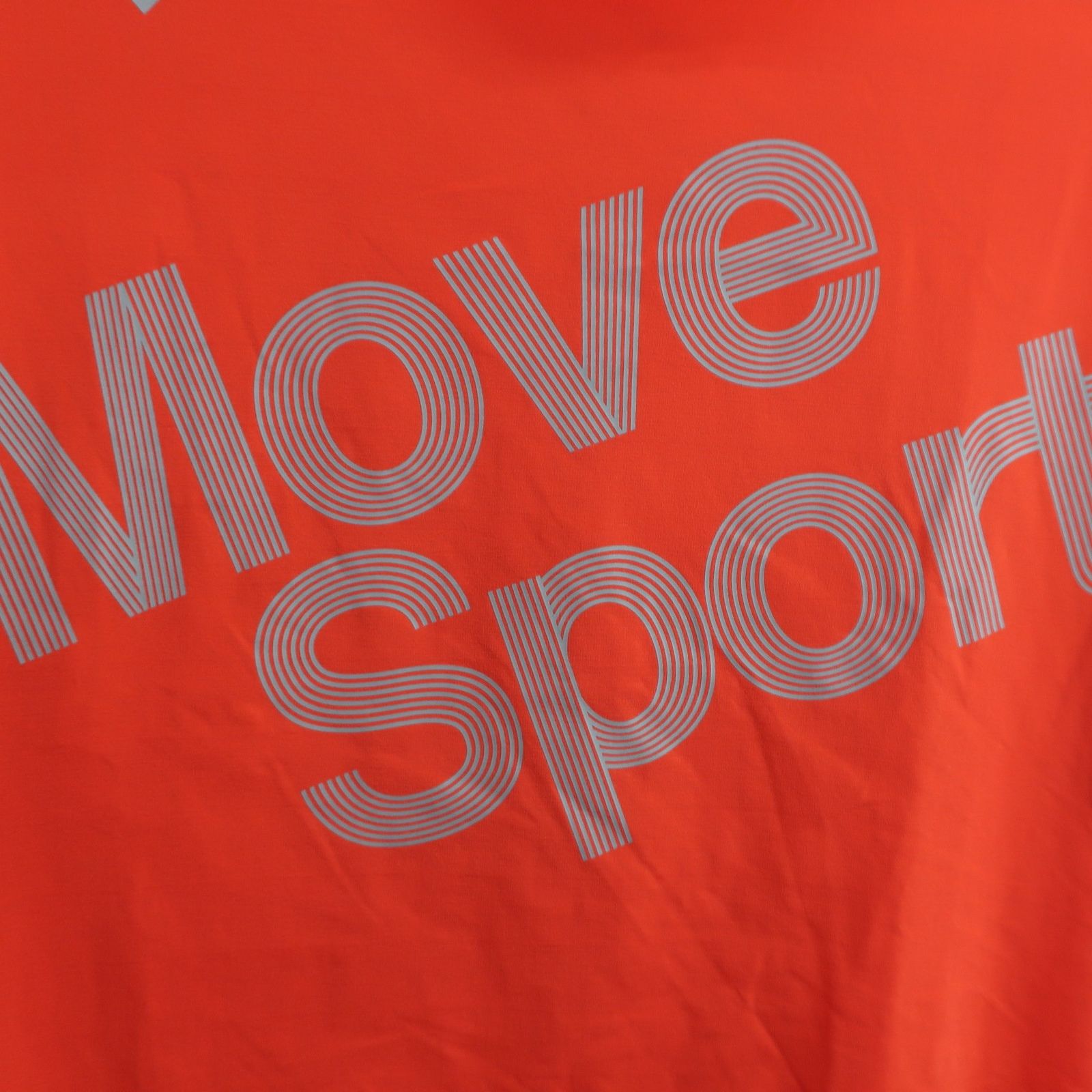 美品】DESCENTE(デサント) 半袖モックネックシャツ オレンジ メンズ L