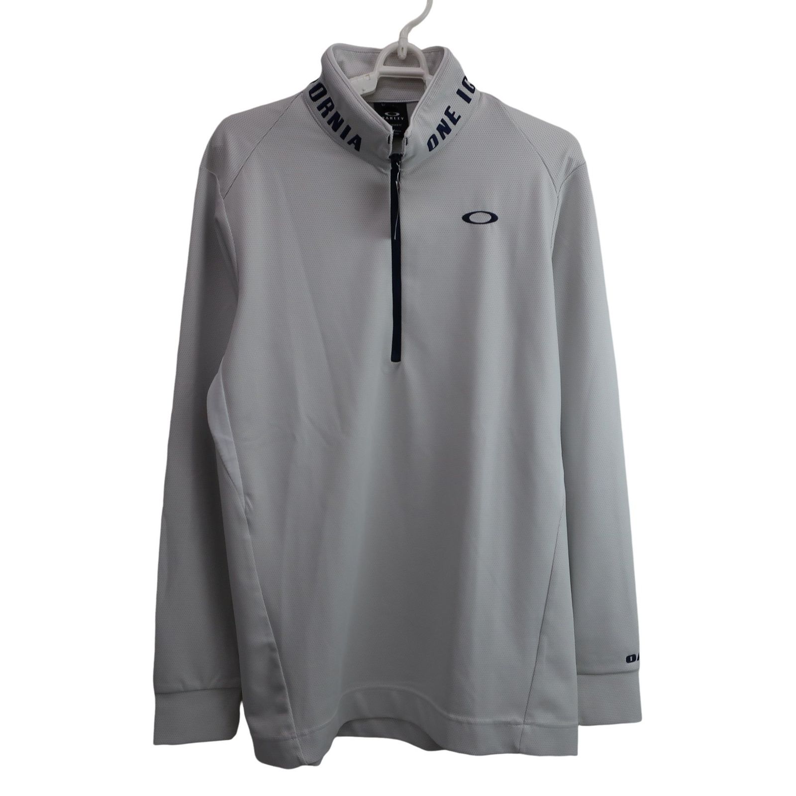 美品】OAKLEY(オークリー) ハーフジップシャツ 白 メンズ M ゴルフ