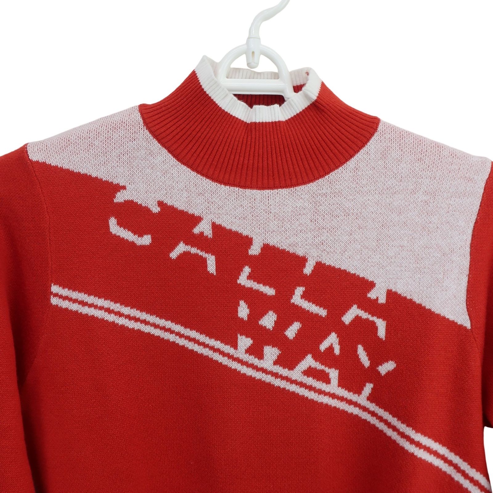 ♥品 Callaway キャロウェイ モックネックセーター 赤 レディース S ゴルフウェア 2511-0236