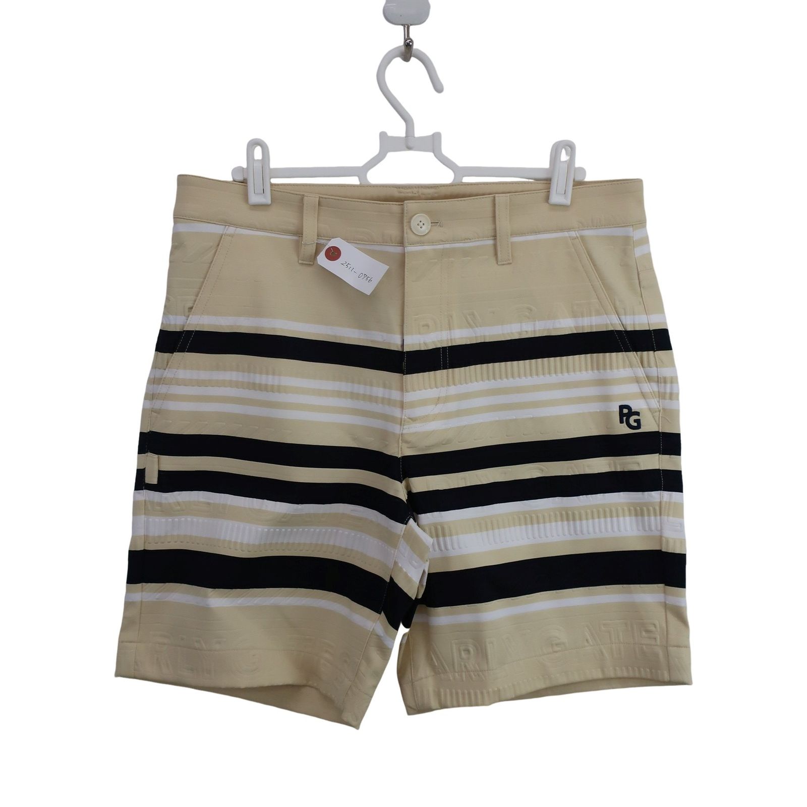 超美品】PEARLY GATES(パーリーゲイツ) ハーフパンツ ベージュネイビー