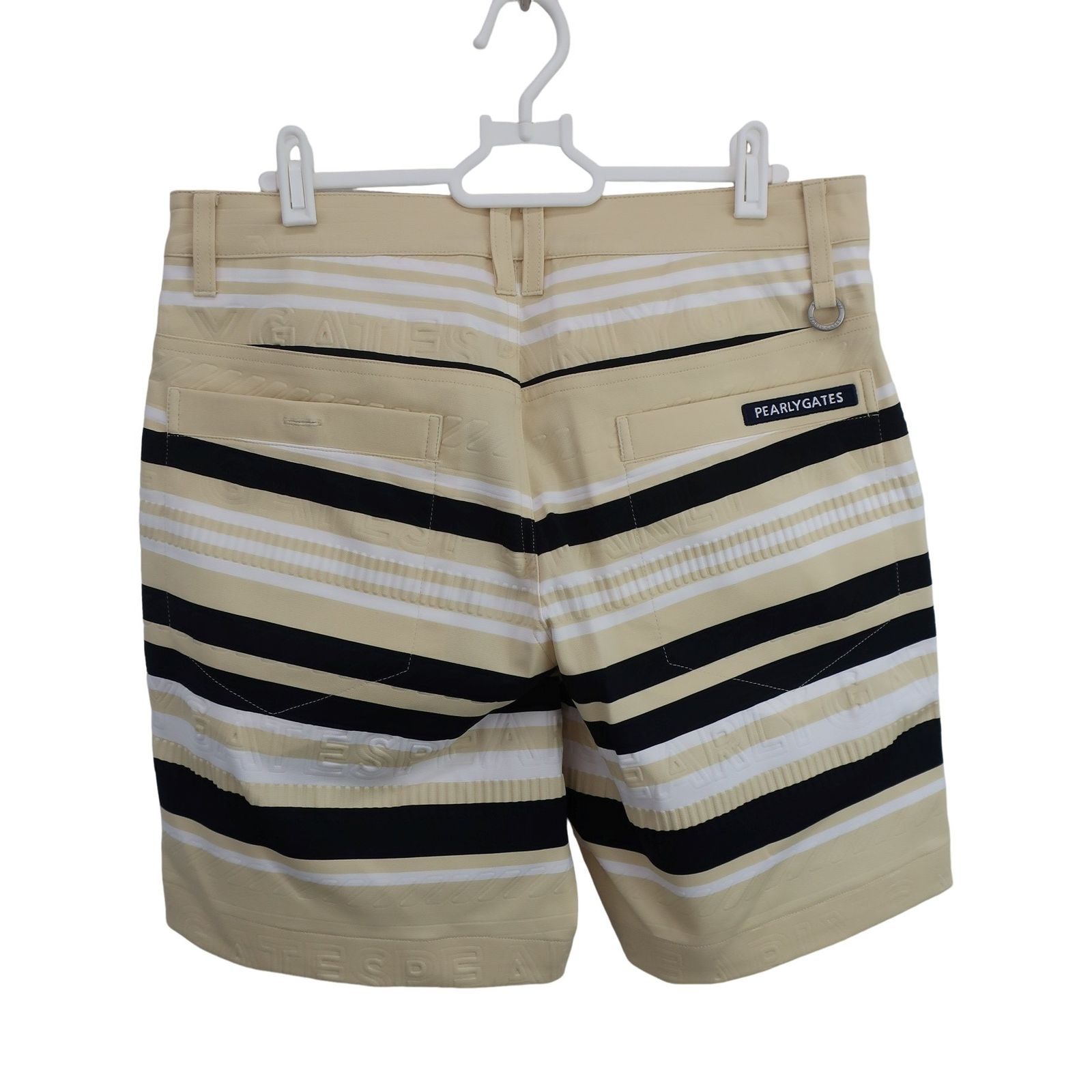 超美品】PEARLY GATES(パーリーゲイツ) ハーフパンツ ベージュネイビー