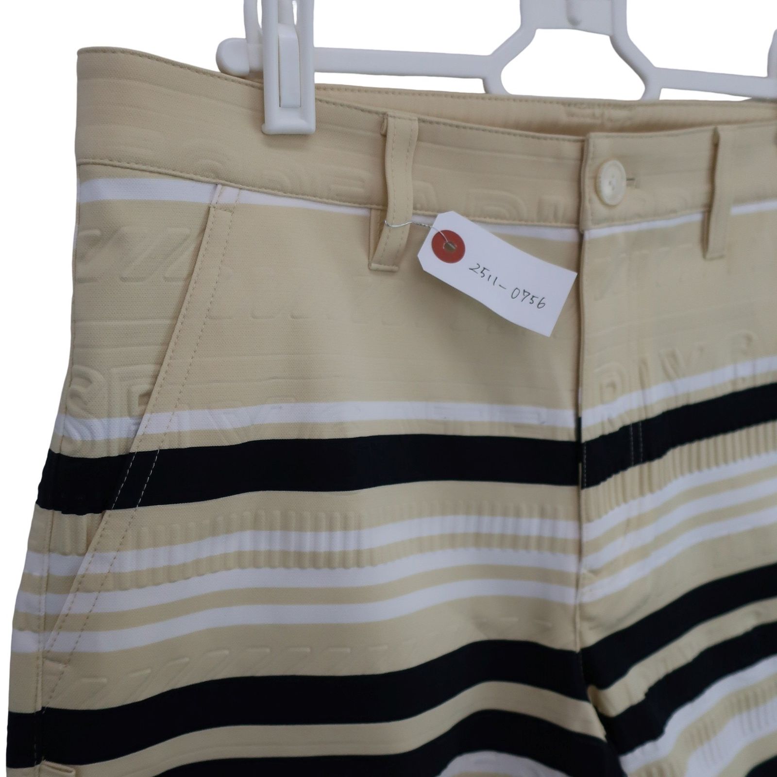 超美品】PEARLY GATES(パーリーゲイツ) ハーフパンツ ベージュネイビー