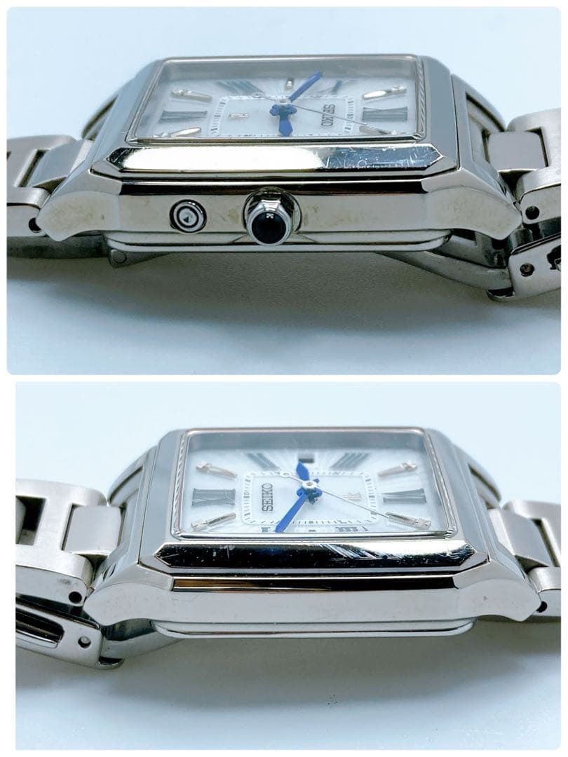 589 セイコー ルキア 1B22-0CF0 スクエア ソーラー 腕時計 - メルカリ