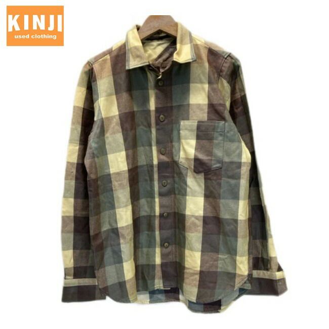 Beauty Beast ネルシャツ フランネル ラミネートコーティング 長袖 チェック コットン レギュラー 胸ポケット 古着
