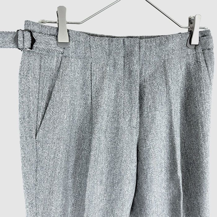 JOSEPH ジョゼフ ウールパンツ ヘリンボーン アジャスター ストレート 通勤 オフィス