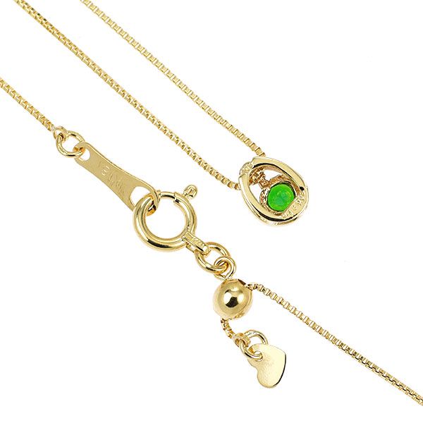 希少 K18YG デマントイドガーネット ダイヤモンド ペンダント