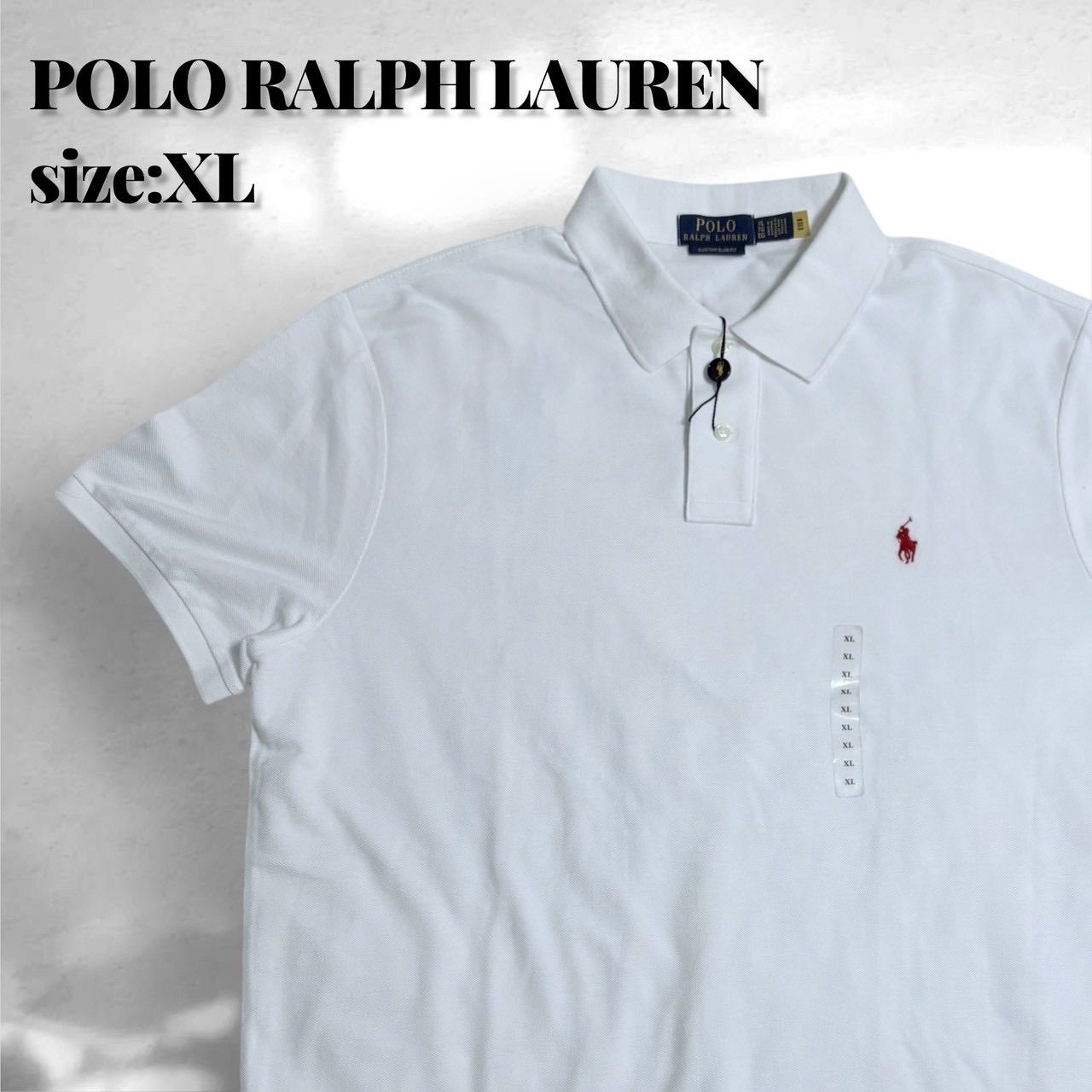 POLO RALPH LAUREN ラルフローレン ポロシャツ ポニー刺繍 ホワイト XL