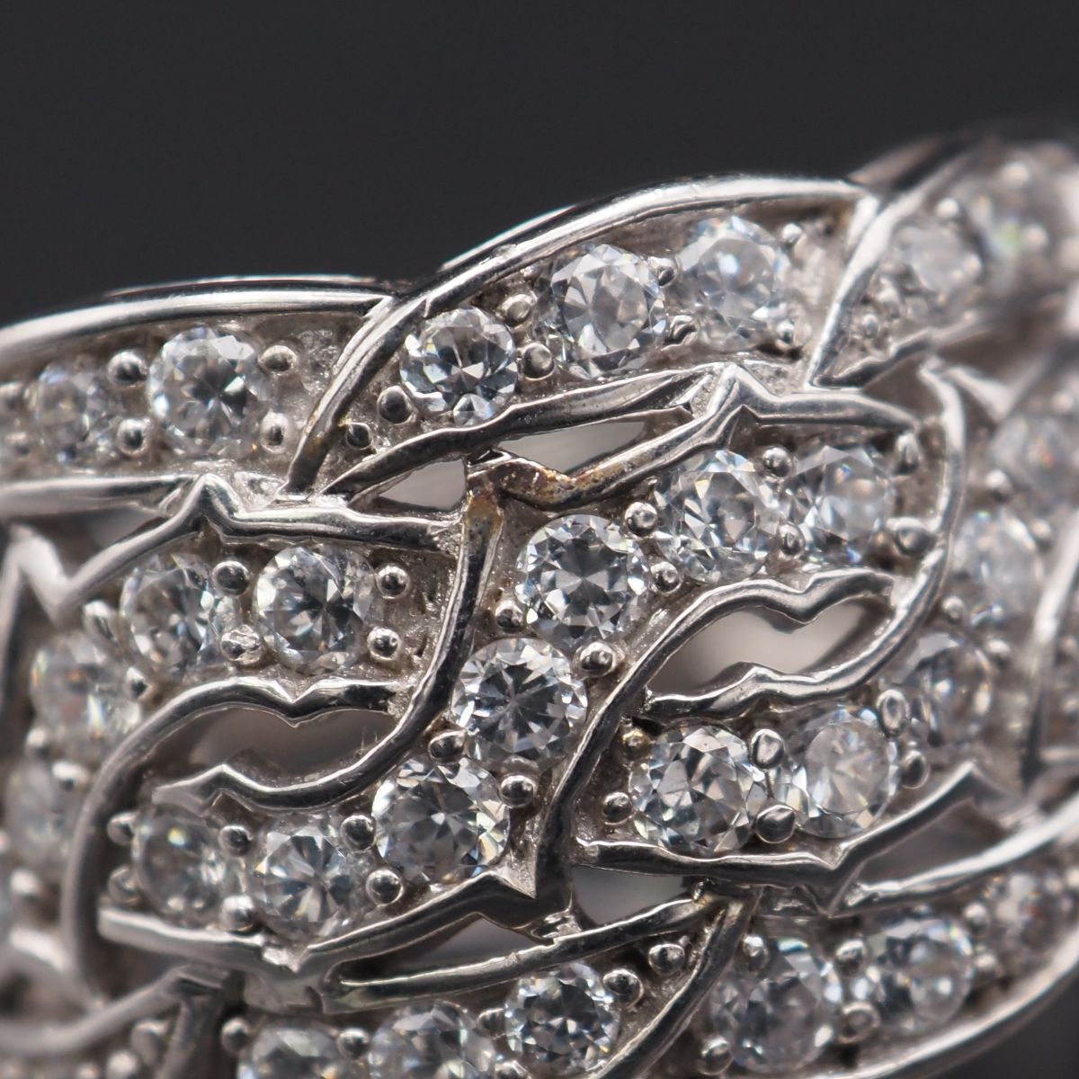 J365 キュービックジルコニア CZ 925刻印 リング ラインストーン