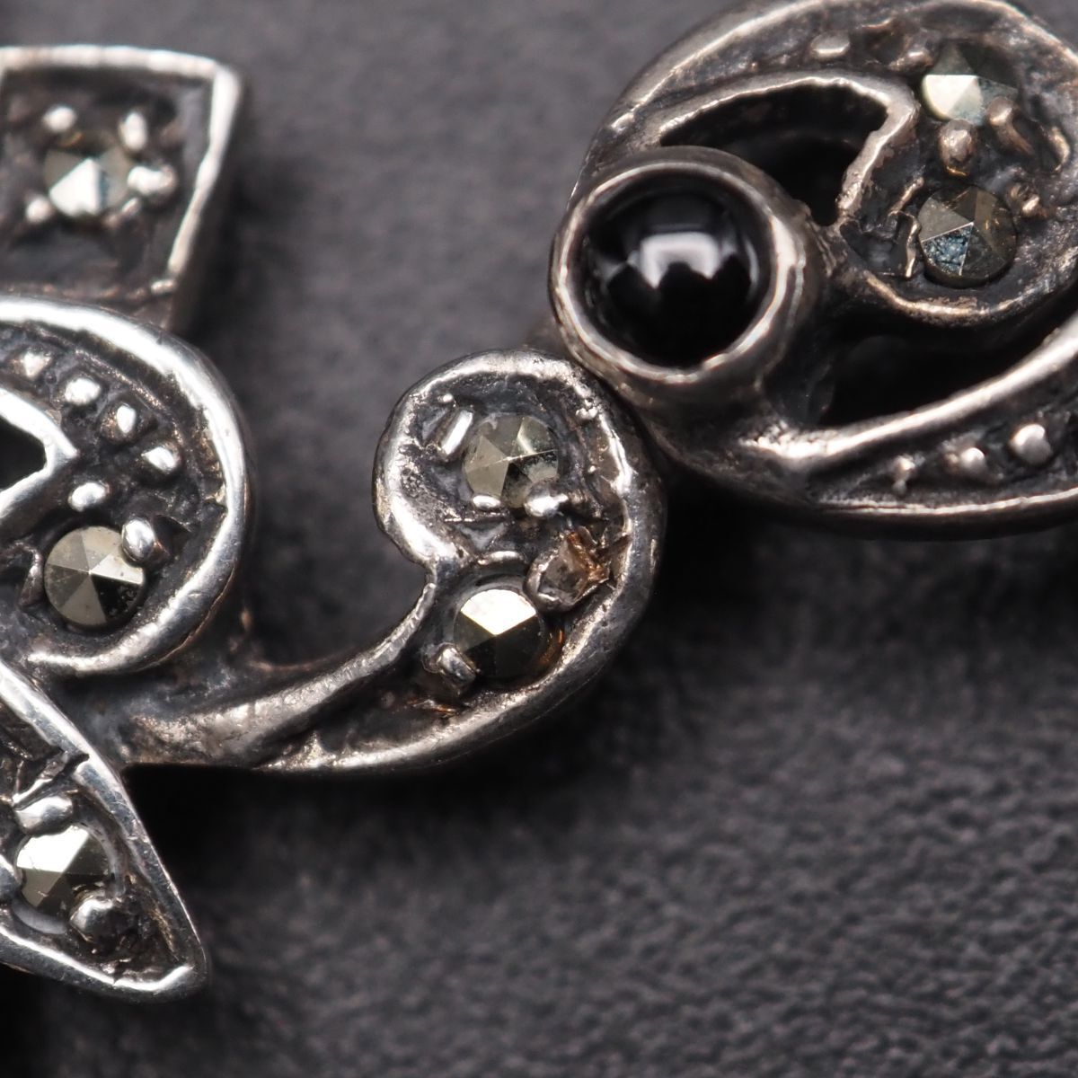 H830 オニキス マーカサイト マルカジット STERLING SILVER925刻印