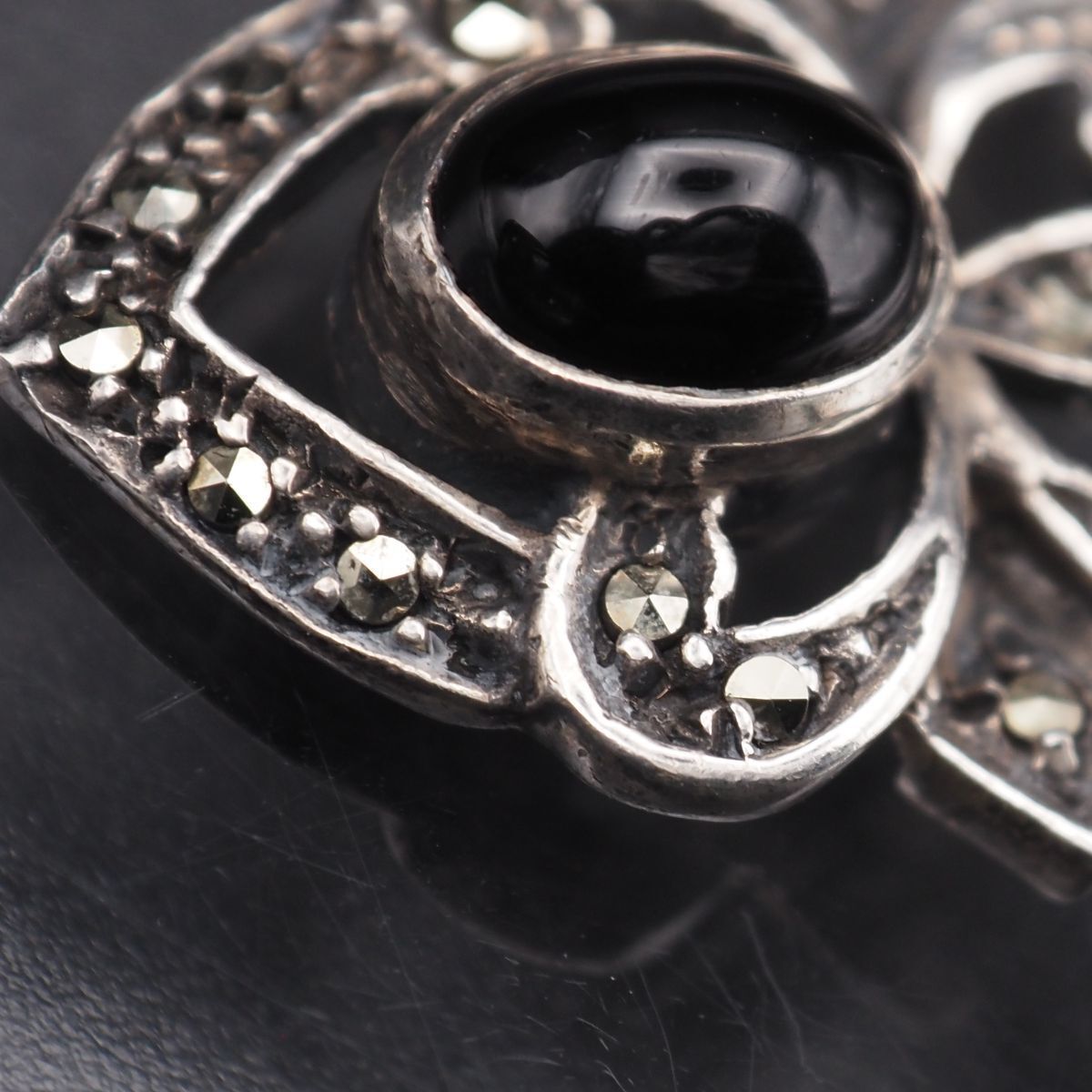 H830 オニキス マーカサイト マルカジット STERLING SILVER925刻印