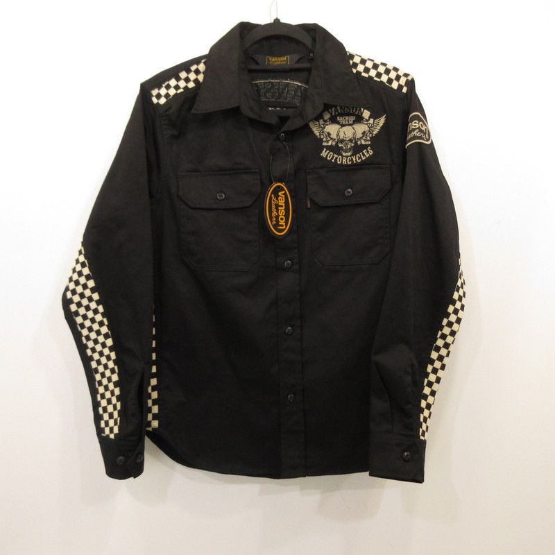 VANSON バンソン 長袖シャツ NVSL-708 ブラック サイズ M 101