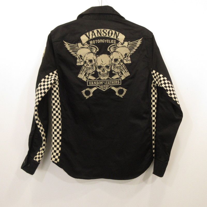 VANSON | バンソン 長袖シャツ NVSL-708 ブラック サイズ M 101