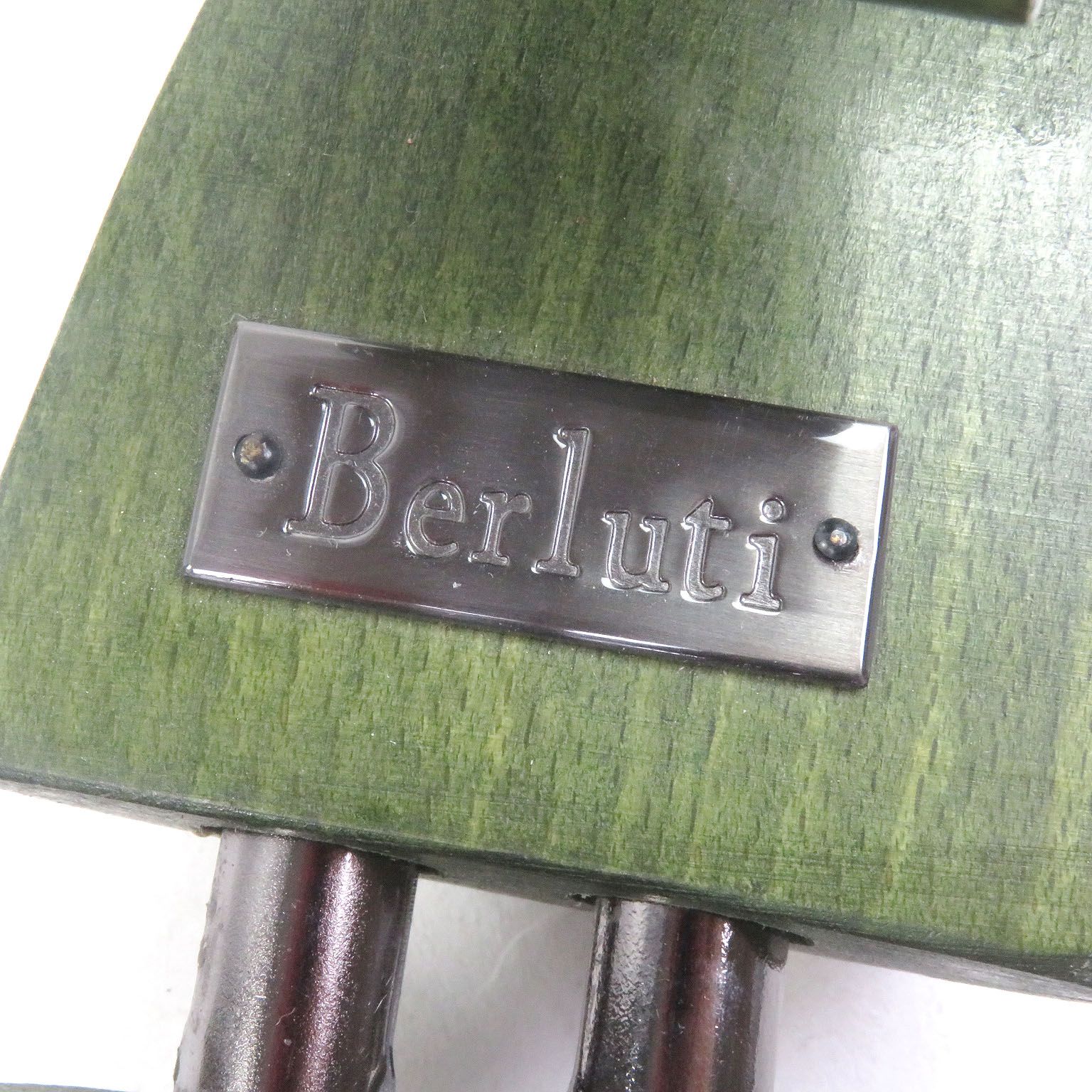 ドンドン見直し】極美品□Berluti ベルルッティ ウッド ロゴプレート