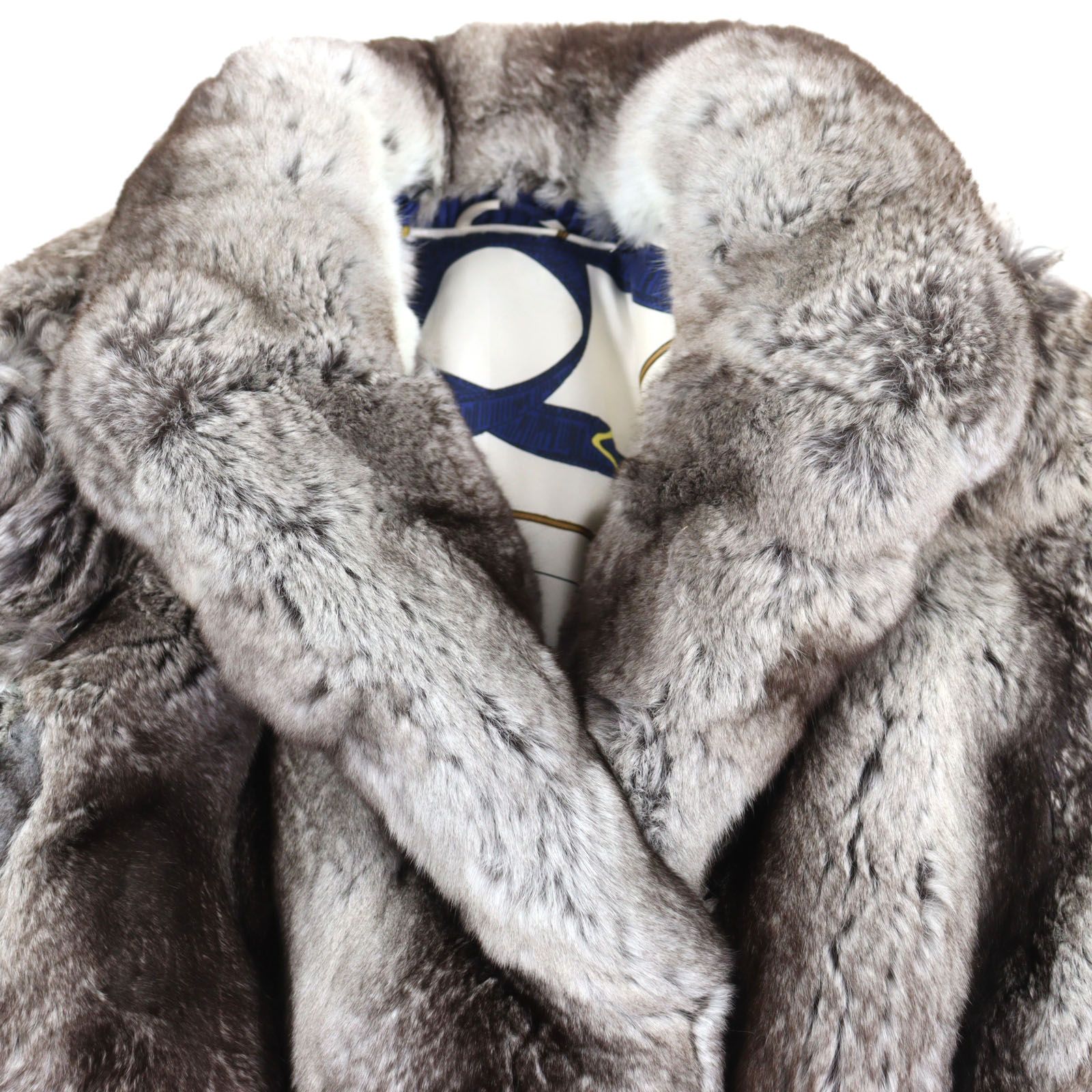 ドンドン見直し】訳有▽チンチラ CHINCHILLA 裏地エルメス 本毛皮超