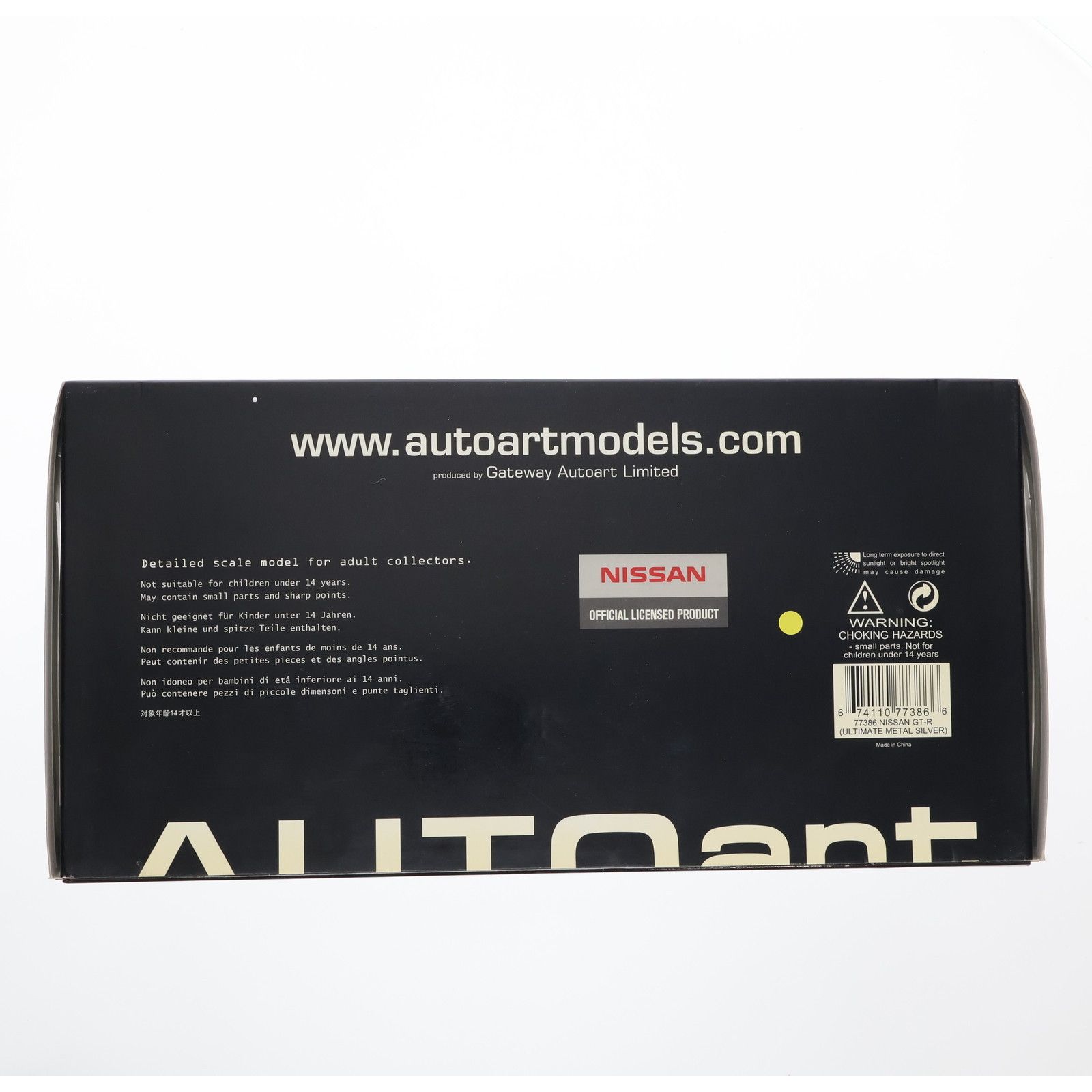 1 18 NISSAN GT-R メタルシルバー 完成品 ミニカー 77386 AutoArt オートアート
