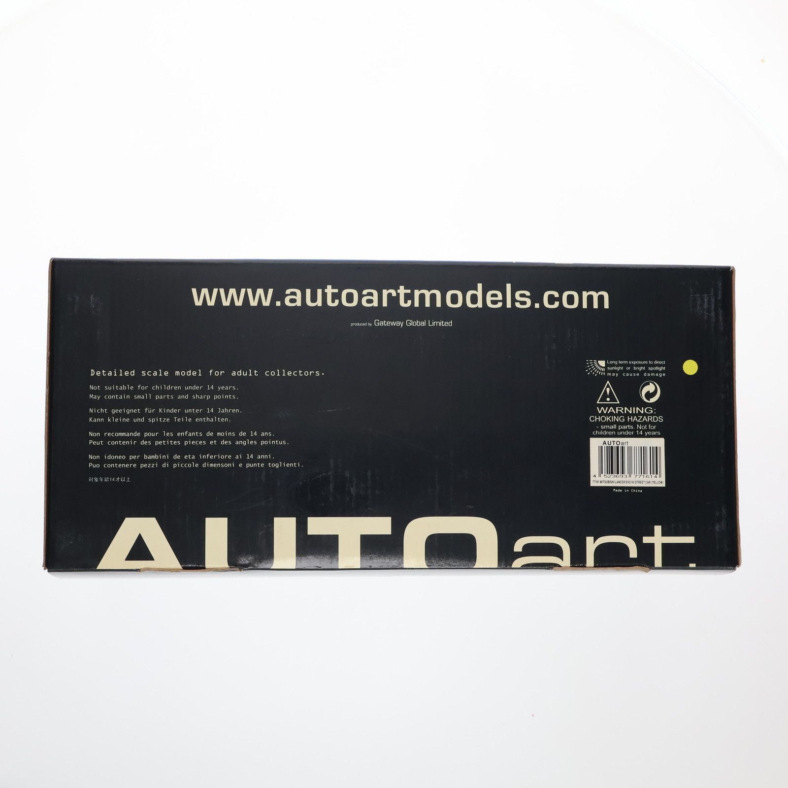 1 18 三菱 ランサーエボリューションVII イエロー 完成品 ミニカー 77161 AutoArt オートアート
