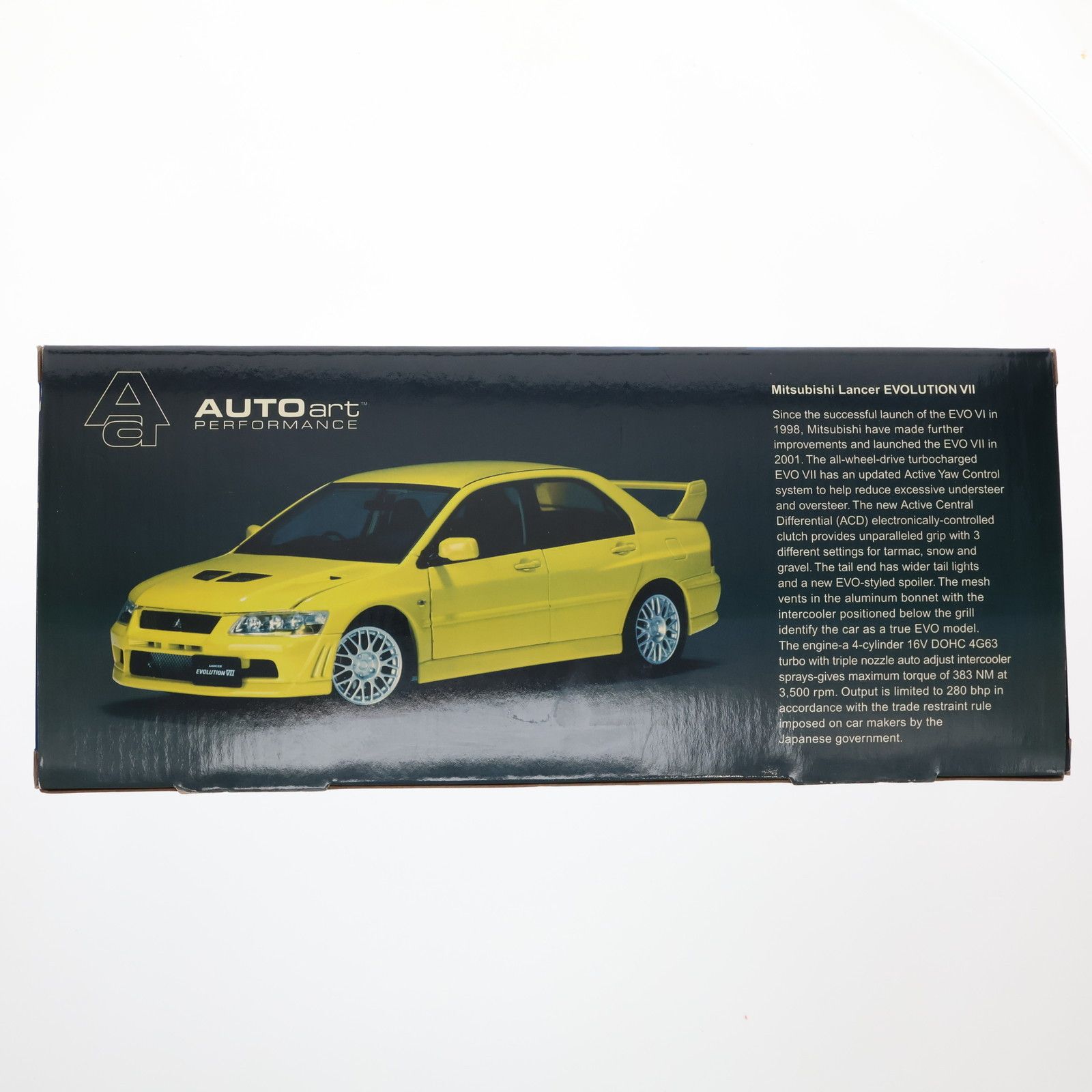1/18 三菱 ランサーエボリューションVII(イエロー) 完成品 ミニカー