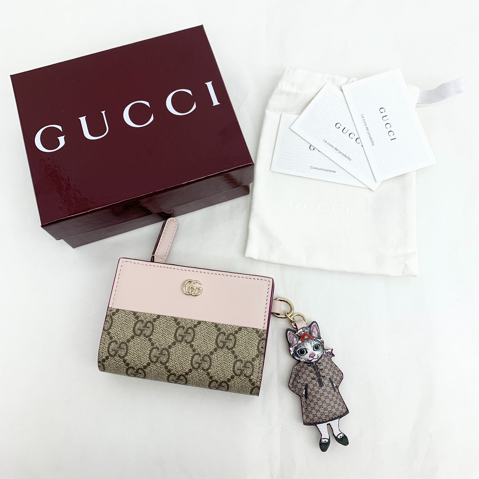 未使用 GUCCI グッチ ヒグチユウコ コラボ ピンク 財布 GG 847919