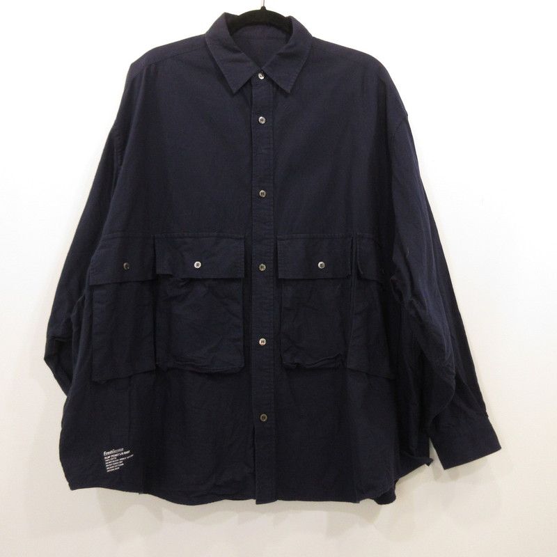 FreshService フレッシュサービス 長袖シャツ OXFORD FLAP POCKET L S SHIRT FSW 22 SH_66 ネイビー 104